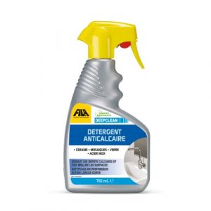 FILA Surface Care Solutions, DEEPCLEAN, Spray Professionnel Anticalcaire pour Salle de Bain, 750ml