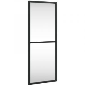 VidaXL Miroir mural noir 20x50 cm rectangulaire fer