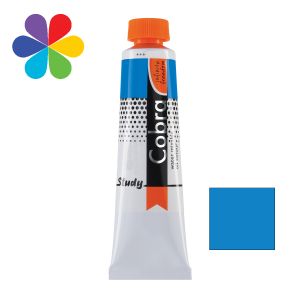 Cobra Peinture à l'huile diluable à l'eau 40 ml 535 Bleu céruléum phtalo *** SO