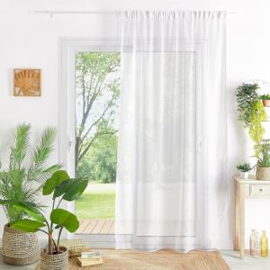Homemaison Voilage Etamine - Fantaisie - Voilage Blanc - Voilage etamine 300 X 240 cm