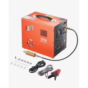 VEVOR Compresseur d'air PCP, 300 W 30 MPa, avec convertisseur int&eacute;gr&eacute; et syst&egrave;me de Refroidissement par Ventilateur, arr&ecirc;t Automatique, Pompe de r&eacute;servoir de Paintball sans Huile pour Pistolet &agrave; air