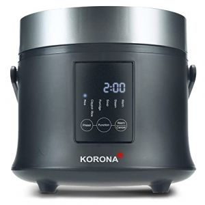 Image de Korona 58011 Cuiseur à riz noir revêtement anti-adhésif, fonction minuteur