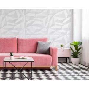 Innovera - Parement mural 3D pvc Glacier Blanc 6pcs