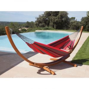 Couleurs du monde Toile Hamac Double Raye Orange 100% Coton
