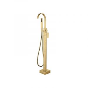 Desconocido Silla élégant Robinet de Baignoire sur pied avec inverseur et bec rotatif, Doré