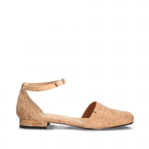 Nae Vegan Shoes - Flora Cork chaussure v&eacute;gane ballerine boucle