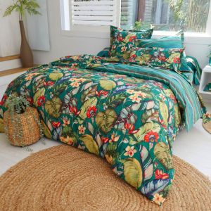 Housse de couette double face en coton multicolore GEORGIA