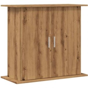 VidaXL Support d'aquarium ch&ecirc;ne artisanal 81x36x73 cm bois ing&eacute;nierie