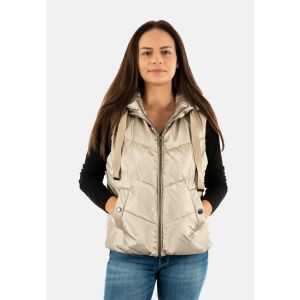 Morgan Doudoune brillante sans manches jaune or femme - Taille 38