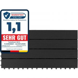 Floordirekt - Dalle de Terrasse wpc Royal, Anthracite, 60 x 30 cm, 1 Pi&egrave;ce