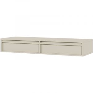 Evo - Coiffeuse - 110 cm - avec tiroirs - suspendu - grège - Selsey