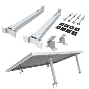 Nuasol - Lot de 2 supports de centrales électriques de balcon Support de panneau solaire réglable pour installations photovoltaïques Angle