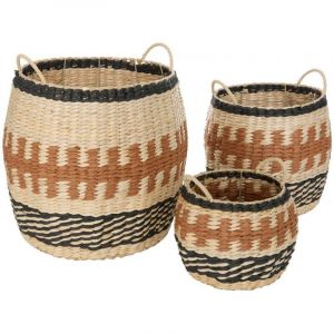 Atmosphera Paniers Wonja orange 32x32cm créateur d'intérieur