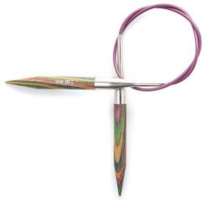 Knitpro KP20313 Symphonie Aiguilles Circulaires Fixes Bois Multicolore 46,5 x 0,9 x 7 cm