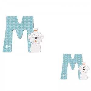 Trudi Sevi Lettre M - Bichon Maltais - Bois - 83013