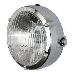 Image de 1tek origine Optique phare avant rond tout chrom&eacute; pour mobylette Peugeot 103 &agrave;&tilde;125mm Neuf