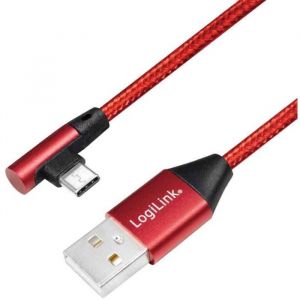Logilink C&acirc;ble USB 2.0, USB-A - USB-C m&acirc;le, 0,3 m, rouge