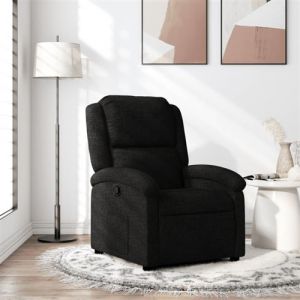 VidaXL Fauteuil inclinable Noir Tissu