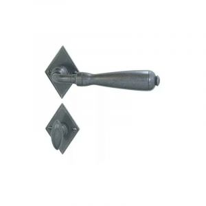 Brionne Ensemble Entraygues fer grise Bec de cane condamnation sur rosace 20125 46x69x3 - vis 2.5x10 - ROZ-V.6259013SP