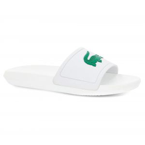 Image de Lacoste Croco Slide 119 1 CMA, Sandales Bout Ouvert Homme, Blanc (WHT/GRN 082), 40.5 EU