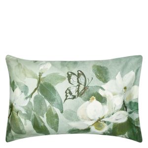 Designers Guild Taie d'oreiller imprimée en satin de coton, Kiyosumi Vert