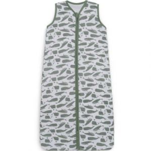 Jollein Gigoteuse d'Été pour Bébé Hydrophile Whales, 70 cm Longueur, Vert Cendré