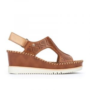 Pikolinos Pour femme. Aguadulce sandales en cuir marron -Hauteur du ta