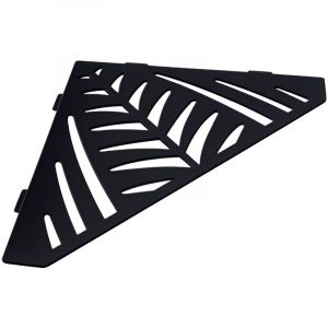 Etagère de douche en acier inox noir 24,7 x 20,4 x 2,9 cm x 2 mm - Pentagone design Jungle - fixation sans perçage