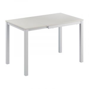 Vicco - Table de salle &agrave; manger Granny, Blanc, 120 x 70 cm extensible
