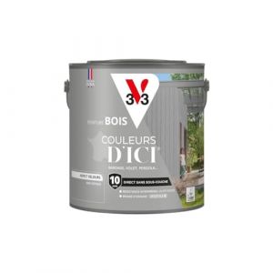 V33 Peinture bois extérieur Couleurs d'Ici Gris soyeux Velours 2L - Gris soyeux