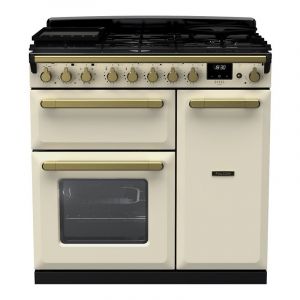 Falcon PIANO DE CUISSON ESTEL DELUXE TAB GAZ 90 CM CREME PASTEL LAITON ANTIQUE