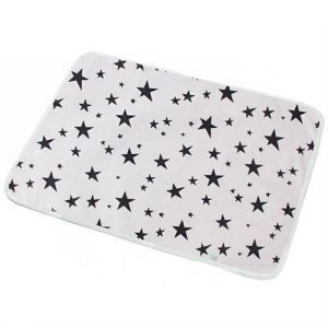 Tapis d'apprentissage de propreté imperméable pour chien gris etoiles