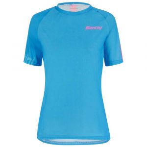Santini T-shirt &agrave; Manches Courtes Sasso M Turquoise