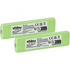 Vhbw 2x Batterie Compatible Avec Panasonic Rq-Sx32, Rq-Sx10, Rq-S125, Mj80, Mj88, Mr200 Casque Audio, Écouteurs Sans Fil (1200mah, 1,2v, Nimh)