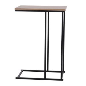 H&S Collection Table d'appoint banc - noir/brun - 40 x 26 x 58 cm