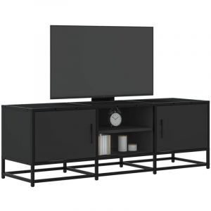 VidaXL Meuble tv noir 120x35x41 cm bois d'ingénierie et métal