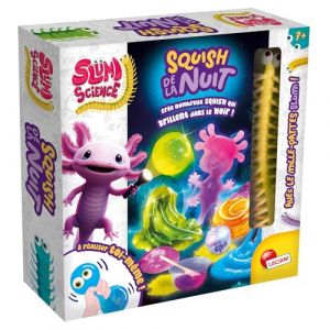 Lisciani Giochi SLUMI Science - Squishy de la Nuit - Kit Expériences Scientifiques pour Enfants dès 6 Ans - Kit Phosphorescent DIY - Fabrication d'un Jouet Squishy Qui Brillent dans Le Noir -