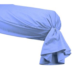 Sensei Maison Taie de traversin en percale Cobalt 45x185 cm