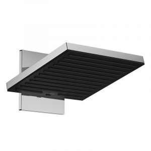 Hansgrohe Pulsify E - Douche de t&ecirc;te &eacute;conomie d'eau 8 l/min (EcoSmart), Douche de pluie carr&eacute;e (260 x 260 mm), avec bras de douche, Pommeau de douche avec 2 types de jet pour montage au mur, Chrom&eacute;