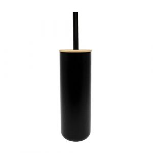 Douceur d'intérieur, Brosse WC (Diamètre 9.1 x 37.2 cm) Smart Noir, Polystyrène et Bambou