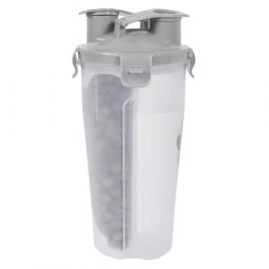 THE CONCEPT FACTORY, AN0016, Bouteille Transport, Bouteille à Double Compartiment pour Eau et croquettes, avec gamelles rétractables, Adaptabilité et Confort pour Tous Les Animaux
