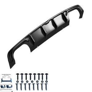 Oneway Jupe de pare-chocs arri&egrave;re (Diffuseur) compatible avec Audi S3 Sedan 8V 2013-2016 - Noir brillant
