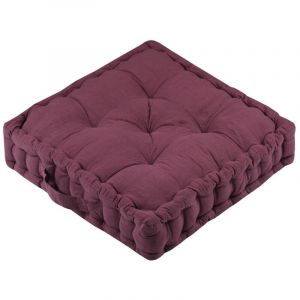 Coussin De Sol En Gaze De Coton 45 X 45 Cm Pop Color Pourpre