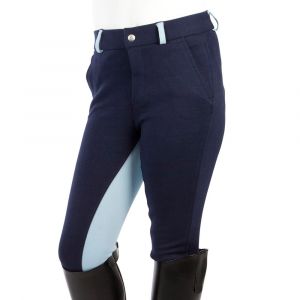 Pfiff Enfant Pantalon d'équitation Bleu Bleu/Bleu Clair 158 cm