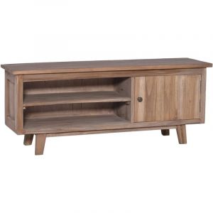 Image de VidaXL Zqyrlar - Meuble TV 100x30x40 cm Bois de teck solide