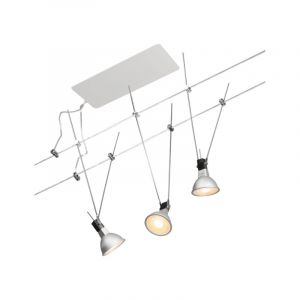 Image de Paulmann Suspension Intermédiaire pour câble, 1m plastique Chrome mat