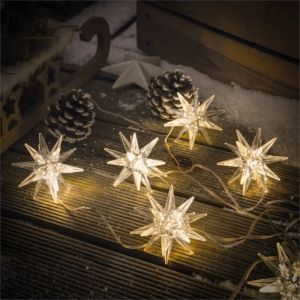 Esotec Guirlande solaire 10 flocons de neige