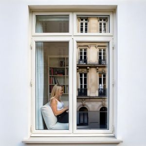 Film miroir sans tain repositionnable pour grand vitrage - alu foncé - 60 cm x 2 m - En Rouleau - Dimexact