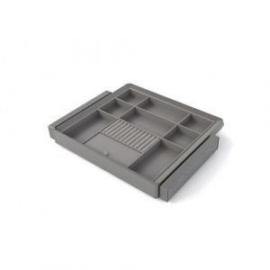 Emuca Kit tiroir organisateur et rack Quartz pour dressing - finition Titane - module 700 mm