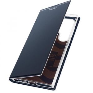 Étui Pour Samsung Galaxy S24 Ultra Clapet Porte-Carte Support Vidéo Dux Ducis Bleu Nuit